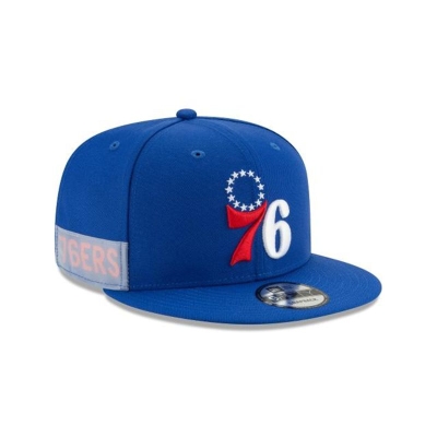 Blue Philadelphia 76ers Hat - New Era NBA Clear Feature 9FIFTY Snapback Caps USA4650938